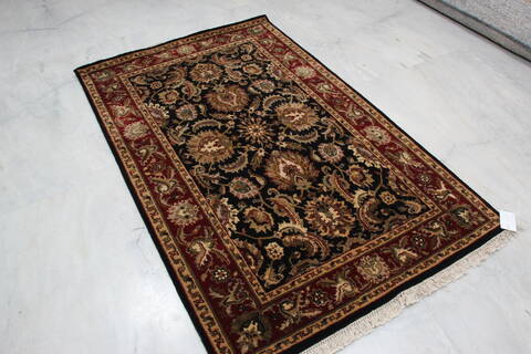 Jaipur Black Hand Knotted 40 X 64 Area Rug 905-146341 Image 2