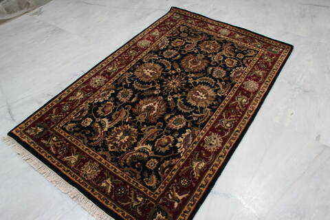Jaipur Black Hand Knotted 40 X 64 Area Rug 905-146341 Image 3