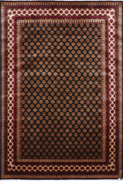 Bokhara Black Hand Knotted 50 X 72 Area Rug 905-146342 Image 0