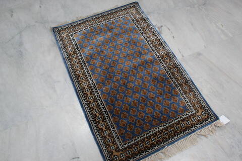 Bokhara Blue Runner Hand Knotted 26 X 310 Area Rug 905-146343 Image 2