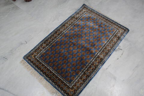 Bokhara Blue Runner Hand Knotted 26 X 310 Area Rug 905-146343 Image 3
