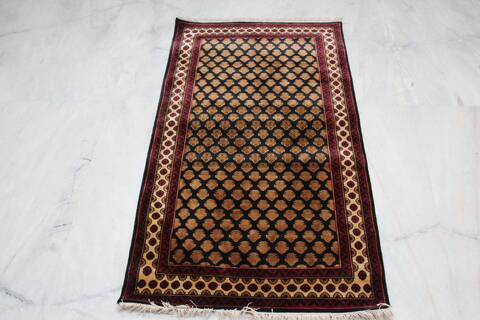 Bokhara Black Hand Knotted 211 X 50 Area Rug 905-146346 Image 1