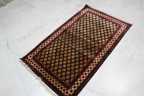 Bokhara Black Hand Knotted 211 X 50 Area Rug 905-146346 Image 3