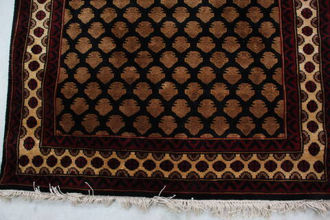 Bokhara Black Hand Knotted 211 X 50 Area Rug 905-146346 Image 4