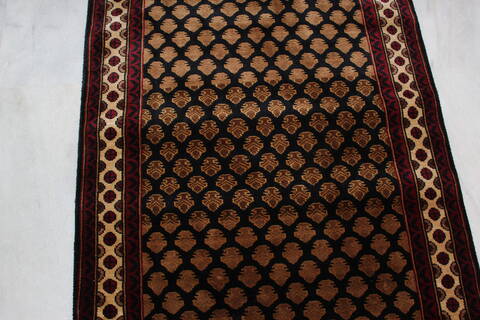 Bokhara Black Hand Knotted 211 X 50 Area Rug 905-146346 Image 5