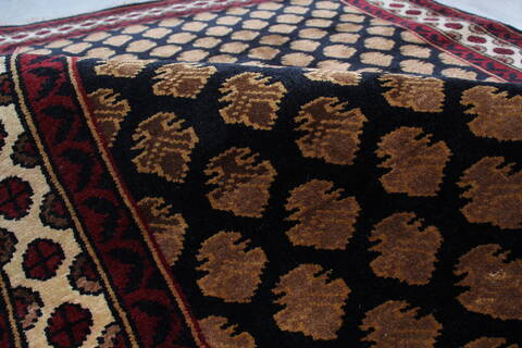 Bokhara Black Hand Knotted 211 X 50 Area Rug 905-146346 Image 6