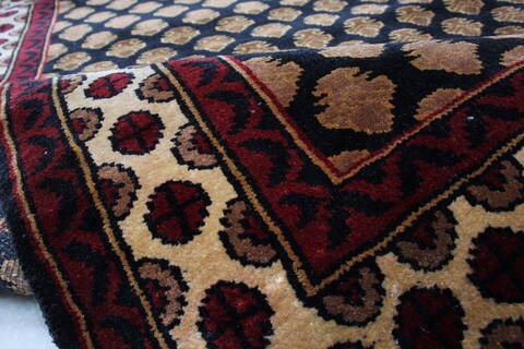 Bokhara Black Hand Knotted 211 X 50 Area Rug 905-146346 Image 7