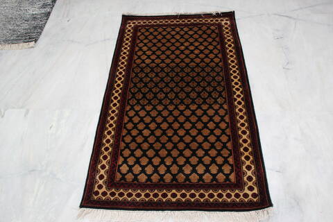 Bokhara Black Hand Knotted 211 X 50 Area Rug 905-146346 Image 8