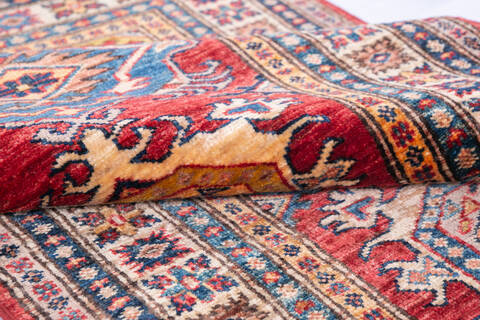 Kazak Red Runner Hand Knotted 27 X 911 Area Rug 700-146356 Image 5