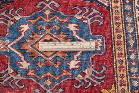 Kazak Red Runner Hand Knotted 27 X 911 Area Rug 700-146356 Image 6
