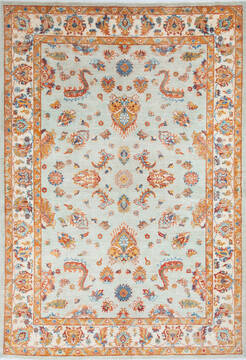 Chobi Grey Hand Knotted 5'6" X 7'11"  Area Rug 700-146358