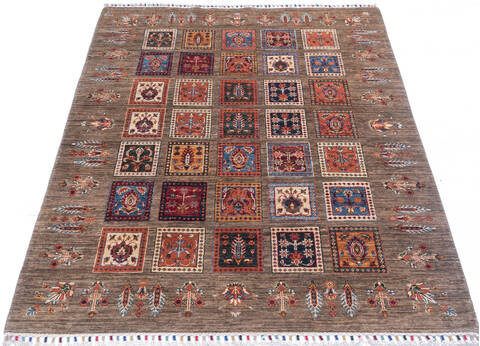 Chobi Grey Hand Knotted 50 X 68 Area Rug 700-146364 Image 1