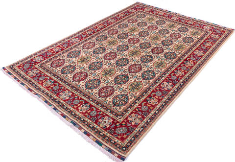 Khan Mohammadi Beige Hand Knotted 68 X 97 Area Rug 700-146368 Image 2