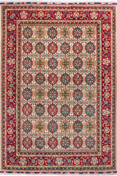 Khan Mohammadi Beige Hand Knotted 6'8" X 9'7"  Area Rug 700-146368