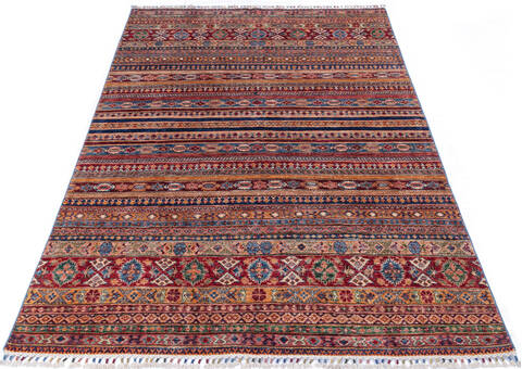Chobi Multicolor Hand Knotted 57 X 80 Area Rug 700-146371 Image 1