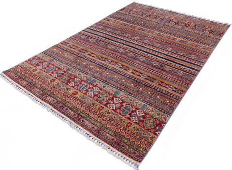 Chobi Multicolor Hand Knotted 57 X 80 Area Rug 700-146371 Image 2