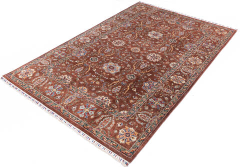 Chobi Brown Hand Knotted 62 X 90 Area Rug 700-146374 Image 2