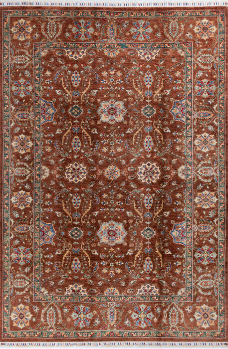 Chobi Brown Hand Knotted 62 X 90 Area Rug 700-146374 Image 0