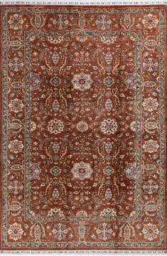 Chobi Brown Hand Knotted 6'2" X 9'0"  Area Rug 700-146374