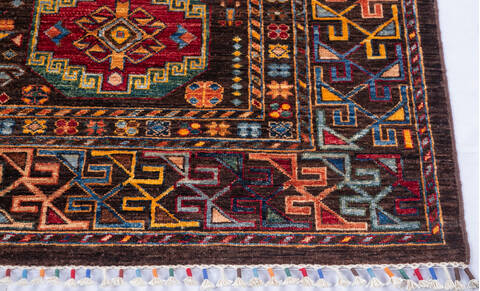 Chobi Brown Hand Knotted 51 X 70 Area Rug 700-146376 Image 4
