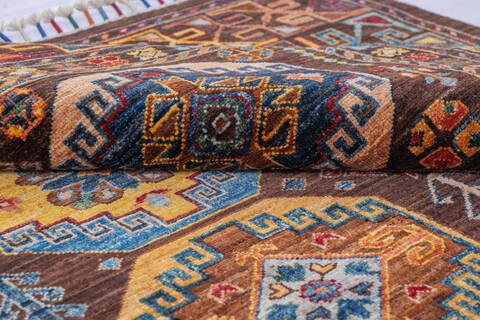 Chobi Brown Hand Knotted 51 X 70 Area Rug 700-146376 Image 5