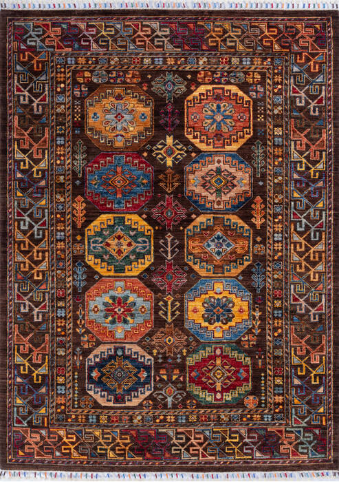 Chobi Brown Hand Knotted 51 X 70 Area Rug 700-146376 Image 0