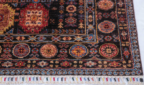 Chobi Black Hand Knotted 411 X 69 Area Rug 700-146377 Image 4