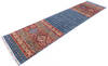 Chobi Blue Runner Hand Knotted 28 X 108 Area Rug 700-146384 Thumb 2