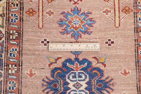 Chobi Beige Runner Hand Knotted 27 X 190 Area Rug 700-146386 Image 6