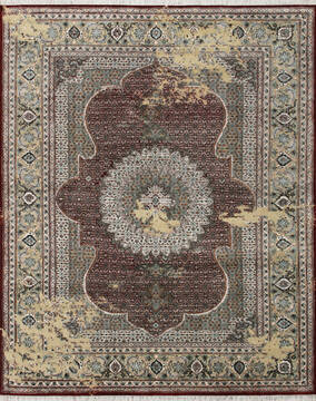 Modern Multicolor Hand Knotted 8'0" X 10'0"  Area Rug 902-146387