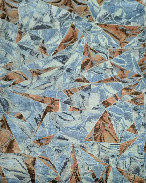 Modern-Contemporary Multicolor Hand Knotted 80 X 100  Area Rug 902-146447 Image 0