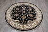 Jaipur Black Round Hand Knotted 60 X 60  Area Rug 905-146457 Thumb 1