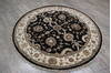 Jaipur Black Round Hand Knotted 60 X 60  Area Rug 905-146457 Thumb 2