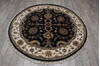 Jaipur Black Round Hand Knotted 60 X 60  Area Rug 905-146457 Thumb 7