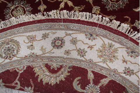 Jaipur Red Round Hand Knotted 51 X 51 Area Rug 905-146458 Image 6