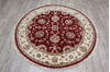 Jaipur Red Round Hand Knotted 51 X 51  Area Rug 905-146458 Thumb 1