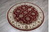 Jaipur Red Round Hand Knotted 51 X 51  Area Rug 905-146458 Thumb 3