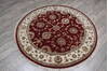 Jaipur Red Round Hand Knotted 51 X 51 Area Rug 905-146458 Thumb 3