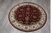 Jaipur Red Round Hand Knotted 51 X 51  Area Rug 905-146458 Thumb 5