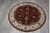 Jaipur Red Round Hand Knotted 51 X 51 Area Rug 905-146458 Thumb 5