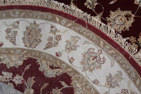 Jaipur Red Round Hand Knotted 52 X 52 Area Rug 905-146459 Image 5
