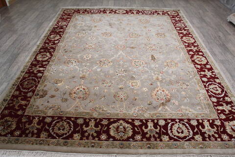Jaipur Beige Hand Knotted 81 X 104 Area Rug 905-146462 Image 1