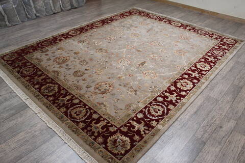 Jaipur Beige Hand Knotted 81 X 104 Area Rug 905-146462 Image 3