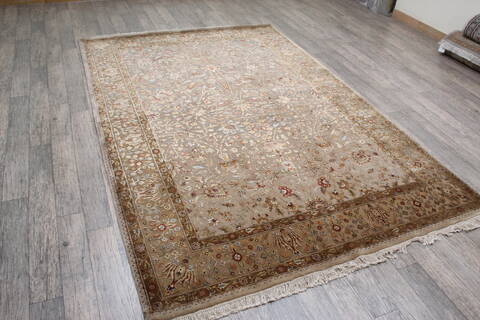 Jaipur Beige Hand Knotted 62 X 90 Area Rug 905-146465 Image 2