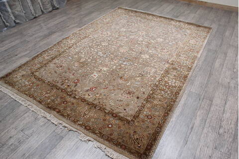 Jaipur Beige Hand Knotted 62 X 90 Area Rug 905-146465 Image 3