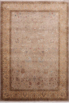 Jaipur Beige Hand Knotted 6'1" X 9'0"  Area Rug 905-146466