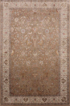 Jaipur Green Hand Knotted 6'1" X 9'4"  Area Rug 905-146467