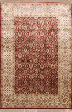 Jaipur Red Hand Knotted 3'11" X 5'11"  Area Rug 905-146487