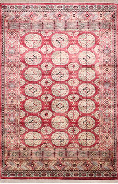 Indian Bokhara Red Rectangle 4x6 ft Silk Carpet 146488