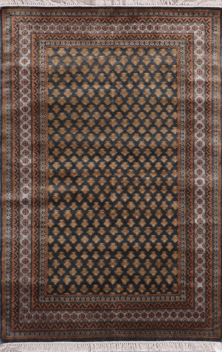 Kashmir Green Hand Knotted 40 X 60 Area Rug 905-146489 Image 0